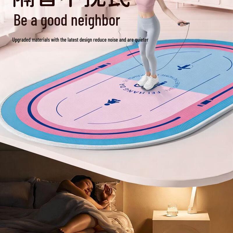 Silent Shock-Absorbing Jump Rope & Exercise Mat