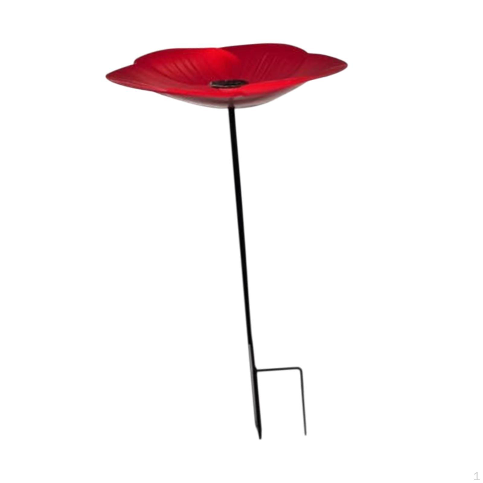 

Миска для кормушки для птиц, декоративная кормушка для птиц, устойчивая к погодным условиям, съемная, с цветочным узором красный