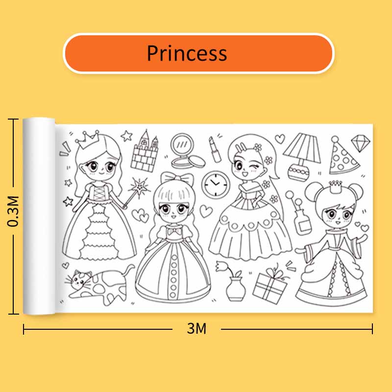 

3M самоклеящиеся детские граффити-свитки, удлиненный цветной рулон, инструмент для рисования, бумажные развивающие игрушки, настенный протектор 30cm*300cm