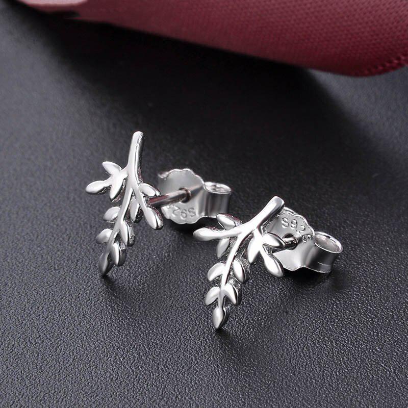 

Танциз модные серьги-гвоздики из стерлингового серебра 925 пробы в форме листа серьги для женщин изящные украшения свадебные вечерние подарки s