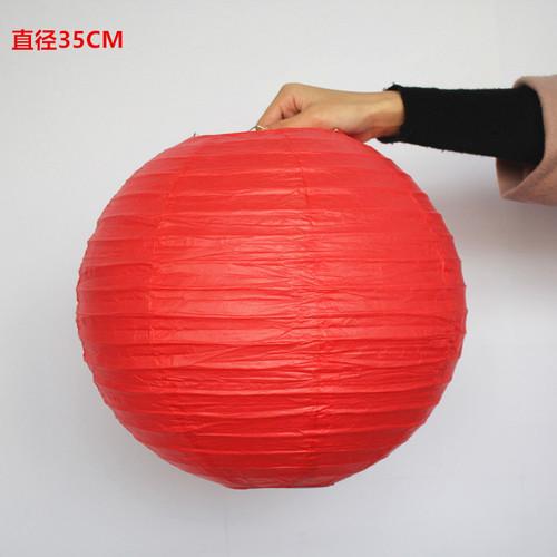 10cm-50cm red Chinese style round paper lanterns for New Year festive atmosphere decoration wedding scene arrangement lanterns