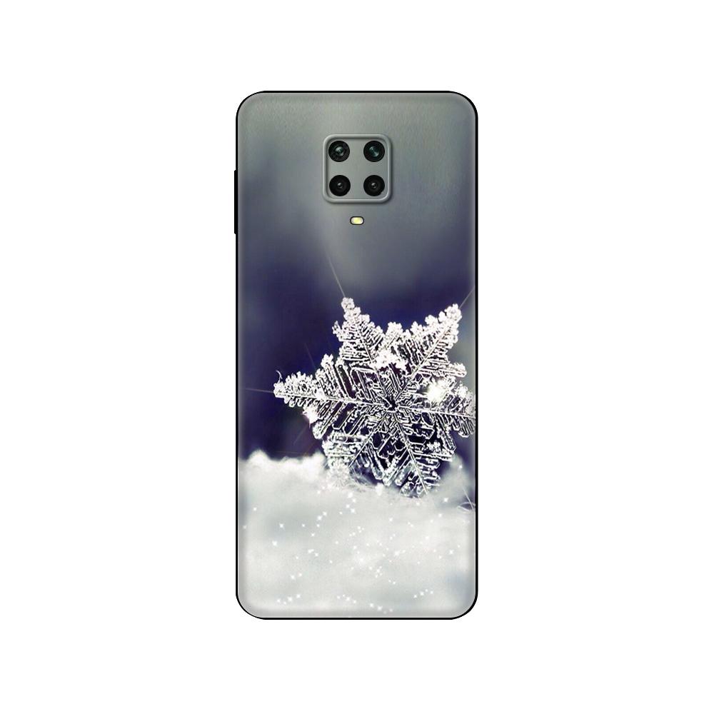 Black tpu Case For Xiaomi Redmi 7A 8 8A 9 9A 9C Case Redmi Note 8T 8 Pro T Note 9 9S 9 Pro Case Winter Snow Flowers Fashion