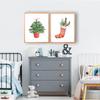 Cartoon Christmas Holiday Tree Sock Snowman Car Dog Wall Art Canvas Painting Posters And Prints Wall Pictures Kids Room Decor