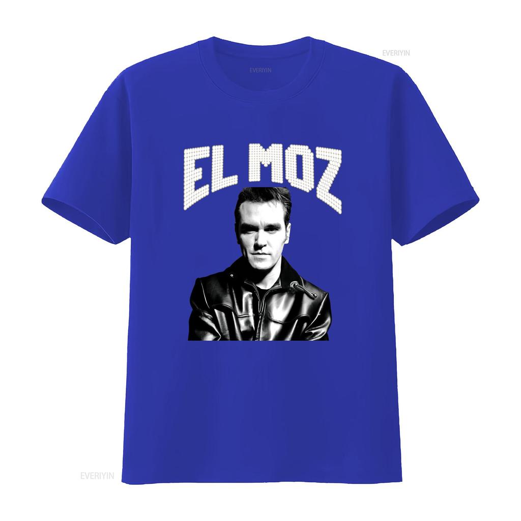 El Moz Morrissey The Smiths Jersey  T Shirt vintage Washed Versatile streetwear Unisex Breathable Slightly fashion