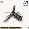 Retro Wooden Box Seven-Character 90° Iron Hinge - Small Leaf Hinge for Airplane-Style Hardware