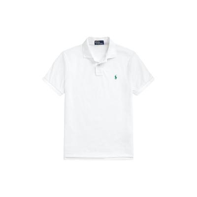 Polo Solid Color Logo Embroidered Pullover Casual Short Sleeve Polo Shirt Men Tops White 710680784-184