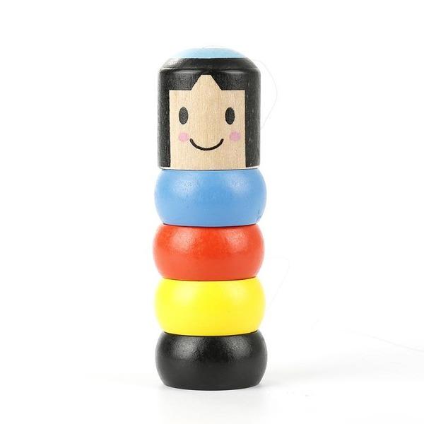 Immovable Tumbler Magic Stubborn Wood Man Toy Αστείο Unbreakable Toy Magic Tricks Close-up Stage Magic Toys