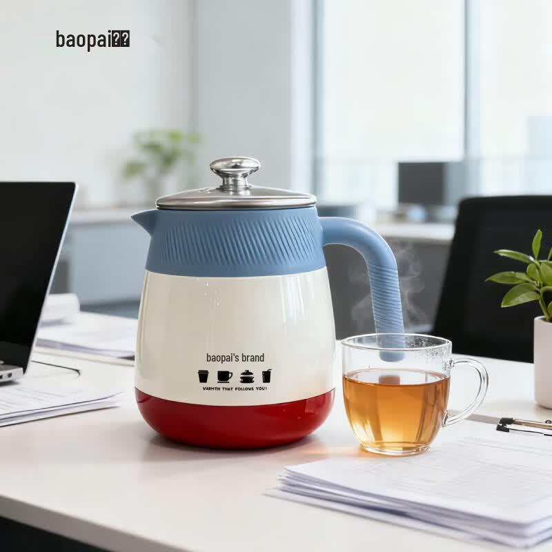 Leopard Brand Titanium Coated Stainless Steel Insulated Tea Pot