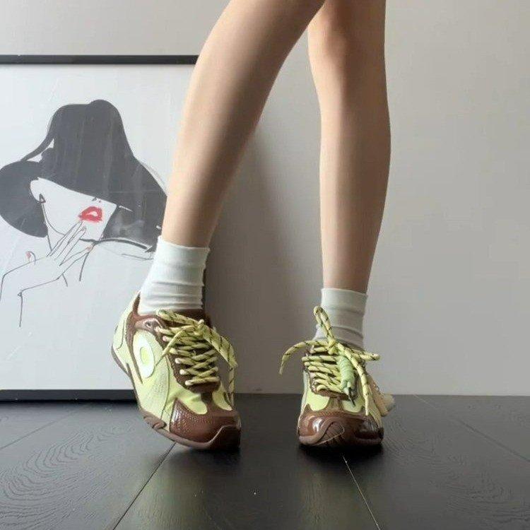 Women's Sneakers Shoes  New Non-slip Casual German Training Shoes For Women Large Size Color Matching Flat Female Shoes