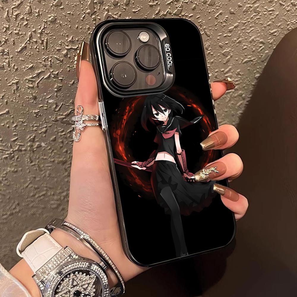 Akame Kurome Translucent Mobile Phone Case for iPhone 17 16 15 14 13 12 11 X XR XS Air Pro Max Plus Colorful Cover