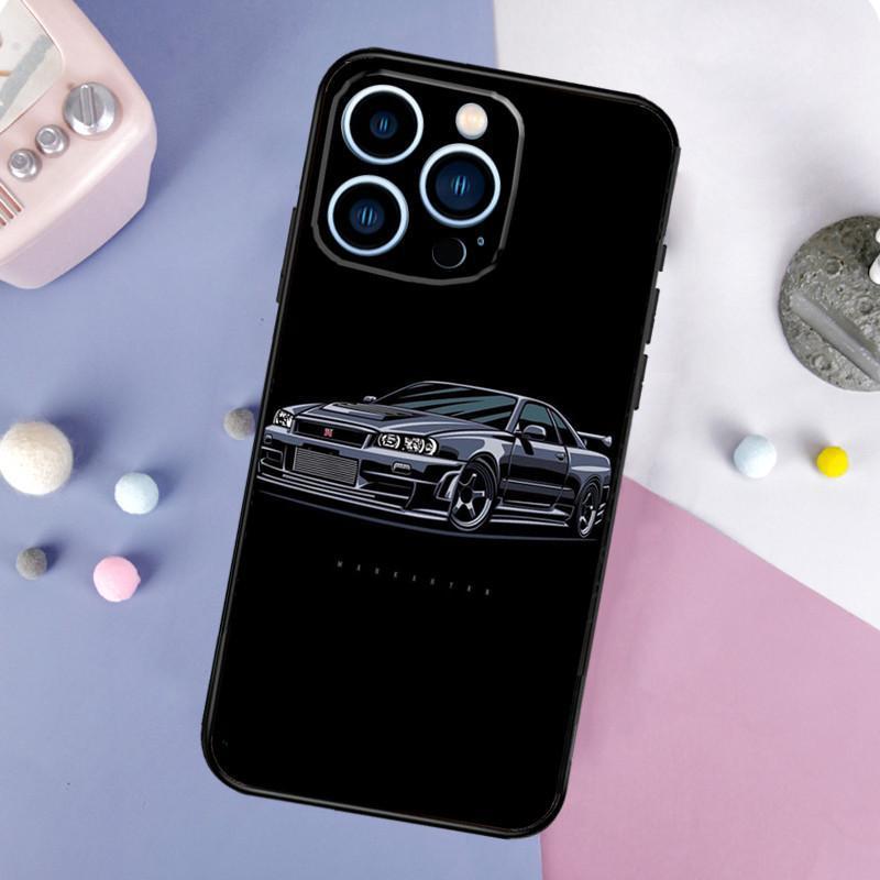 Apple Iphone15 Pro Mobile Phone Case Jdm Skyline Car Mobile Phone Case Is Painted And Anti-Drop Huawei Anti-Drop.