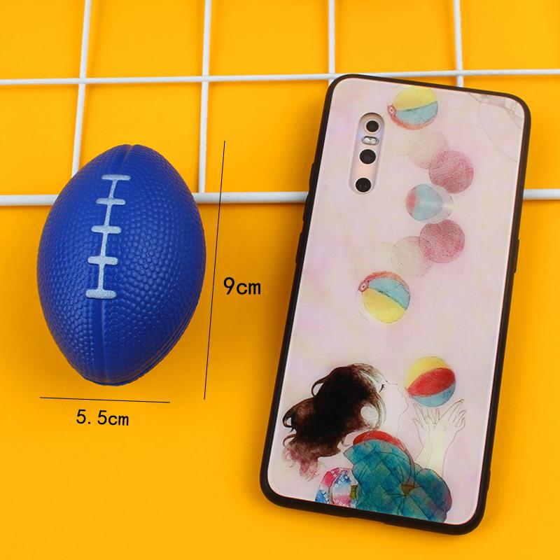 12Pcs Pu Solid Elastic Sponge Ball Bubble Ball Basketball Tennis Baseball Rugby Grip Ball Stress Relief Toy Scene Decorations