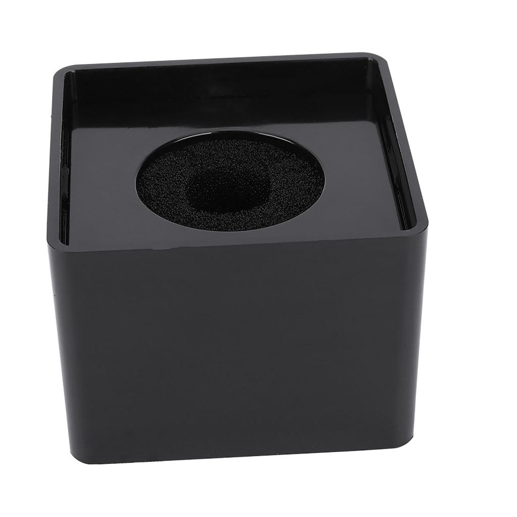 Microphone Square Station Compact Portable Black ABS for Interview Meeting 41mm