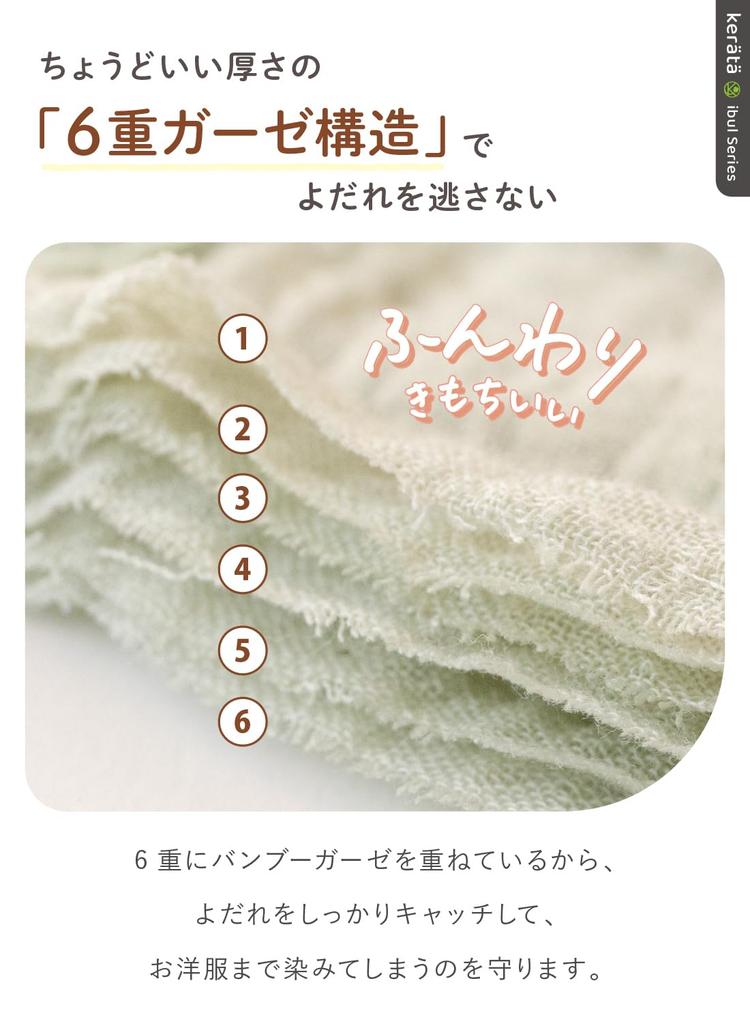 Keratta Ibul Bamboo for Boys and Set of 5 Retro Pop Bibs, Large, Girls, 360° Viewing, (b. Set)