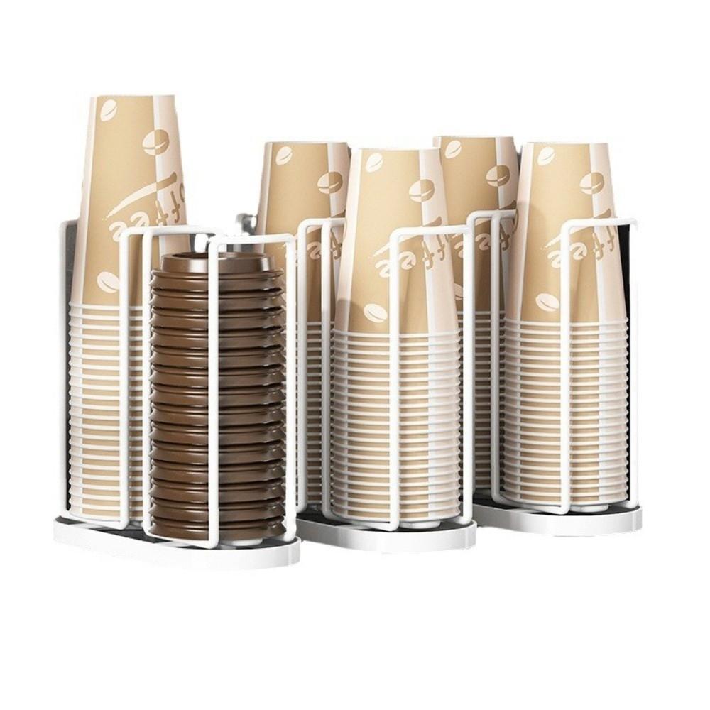 Wall Mounted Storage Rack Metal Cup Dispenser Creative Disposable Cup Holder