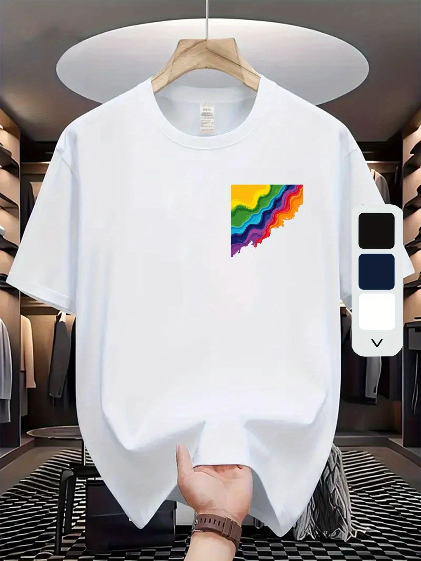 Graphic T-shirt - Soft Breathable Cotton Blend Tee with Stretch Knit Fabric - White Shirt for Gym XXXXL