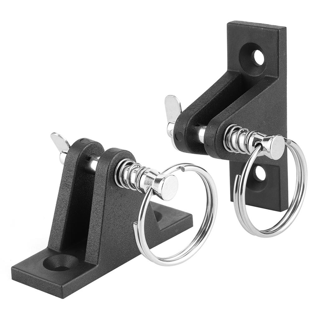 Pair Canopy Deck Hinge Boat Bimini Top Fitting W Quick Release Pin Plastic and Steel Marine Parts