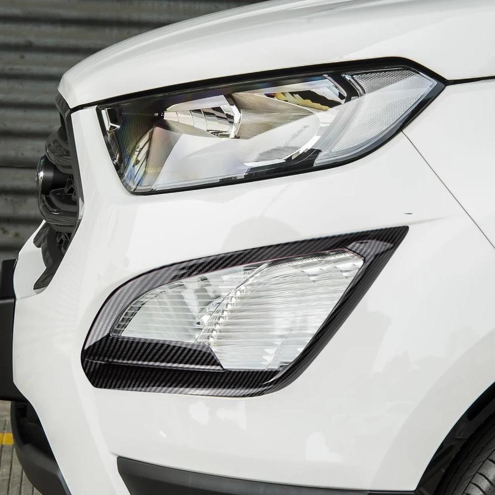 For Ford Ecosport 2018 2019 2020 2025 Front Fog Light Frame Trim 2Pcs Fog Lamp Cover Decoration Sticker Interior Accessories