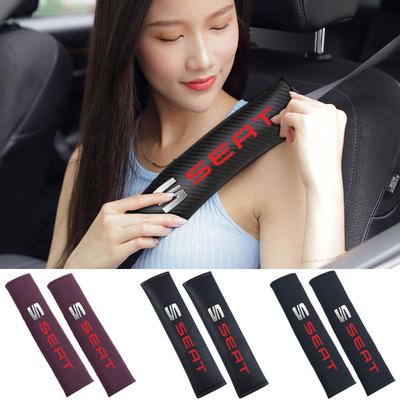 Car Belt Covers Safety Belt Pad Shoulder Pad Seat Belt Covers For Seat Leon Ibiza Alhambra Exeo Altea Arona Car Accessories