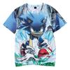 3D Clothing T-shirt, Sonic The Hedgehog Cartoon Character Printed Half-sleeved Summer Adult Children's Clothing Short Sleeved