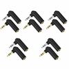 10PCS Male To Female 3.5mm Audio Adapter 90 Degree Right Angle AUX Connector  for Headset