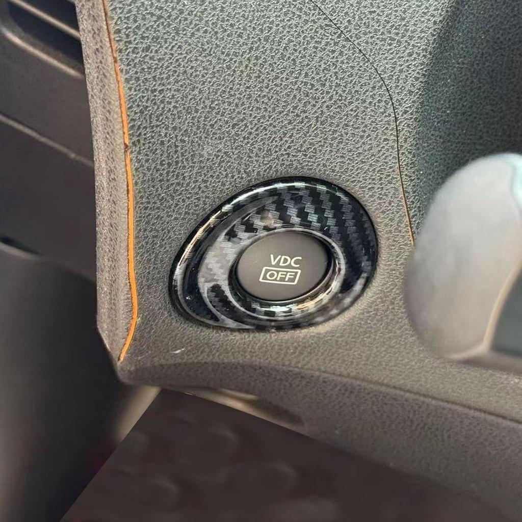 Carbon Fiber Style Center Console ESP Button Cover Trim Accessories for Nissan 370Z for Z/400Z