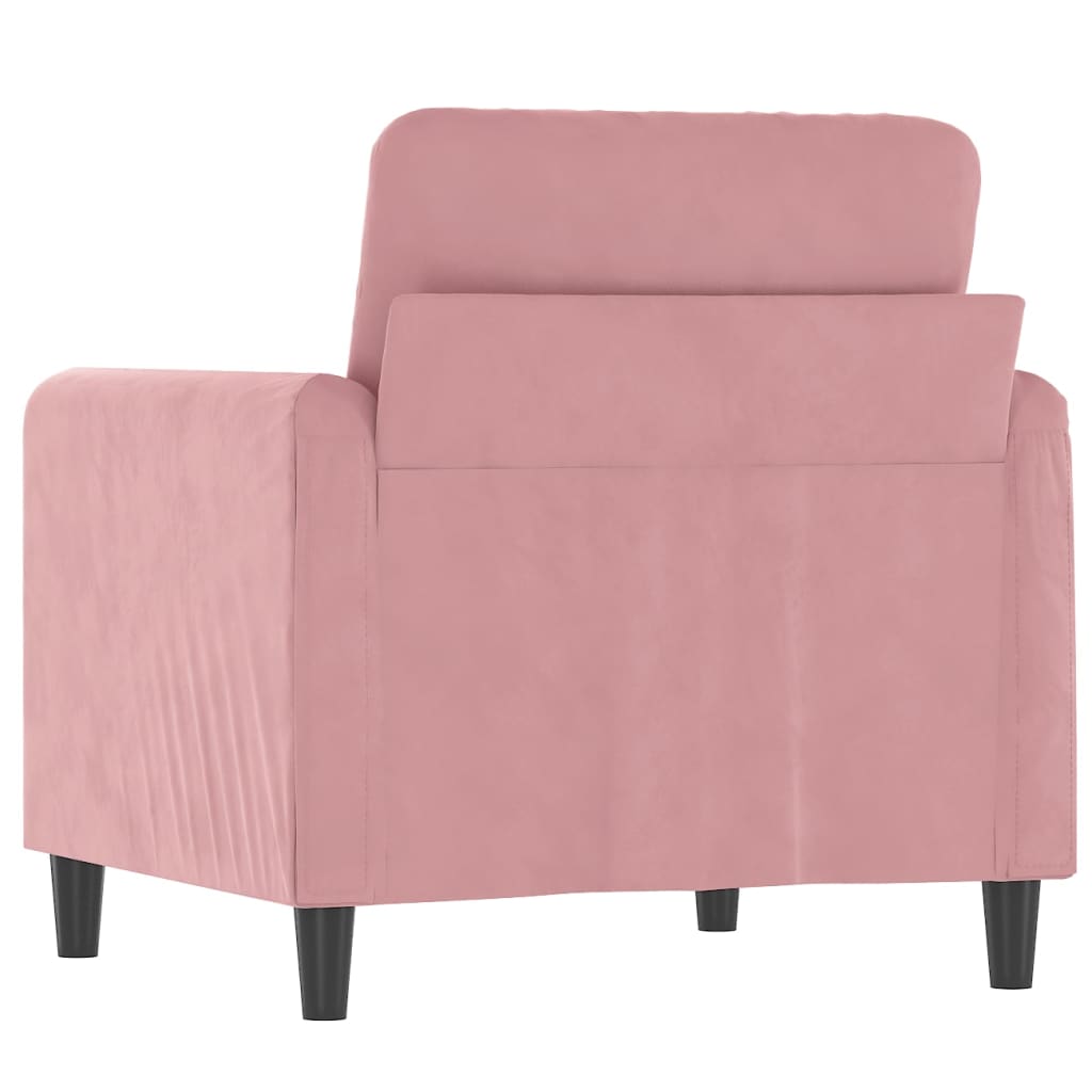 Pink Velvet Armchair 60 Cm