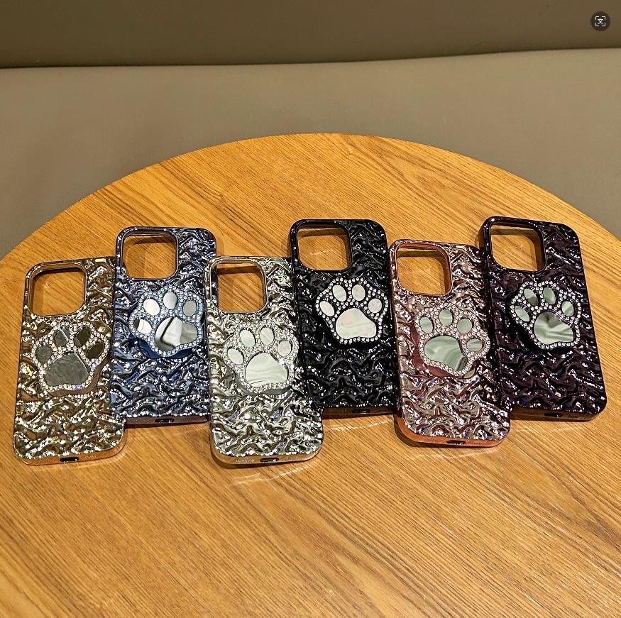 iPhone Compatible Cat Claw Crossbody Bag TPU Material Shockproof Design for iPhone 11-15 Series Ins Style Customized Packaging 11 (without packaging) серебряный