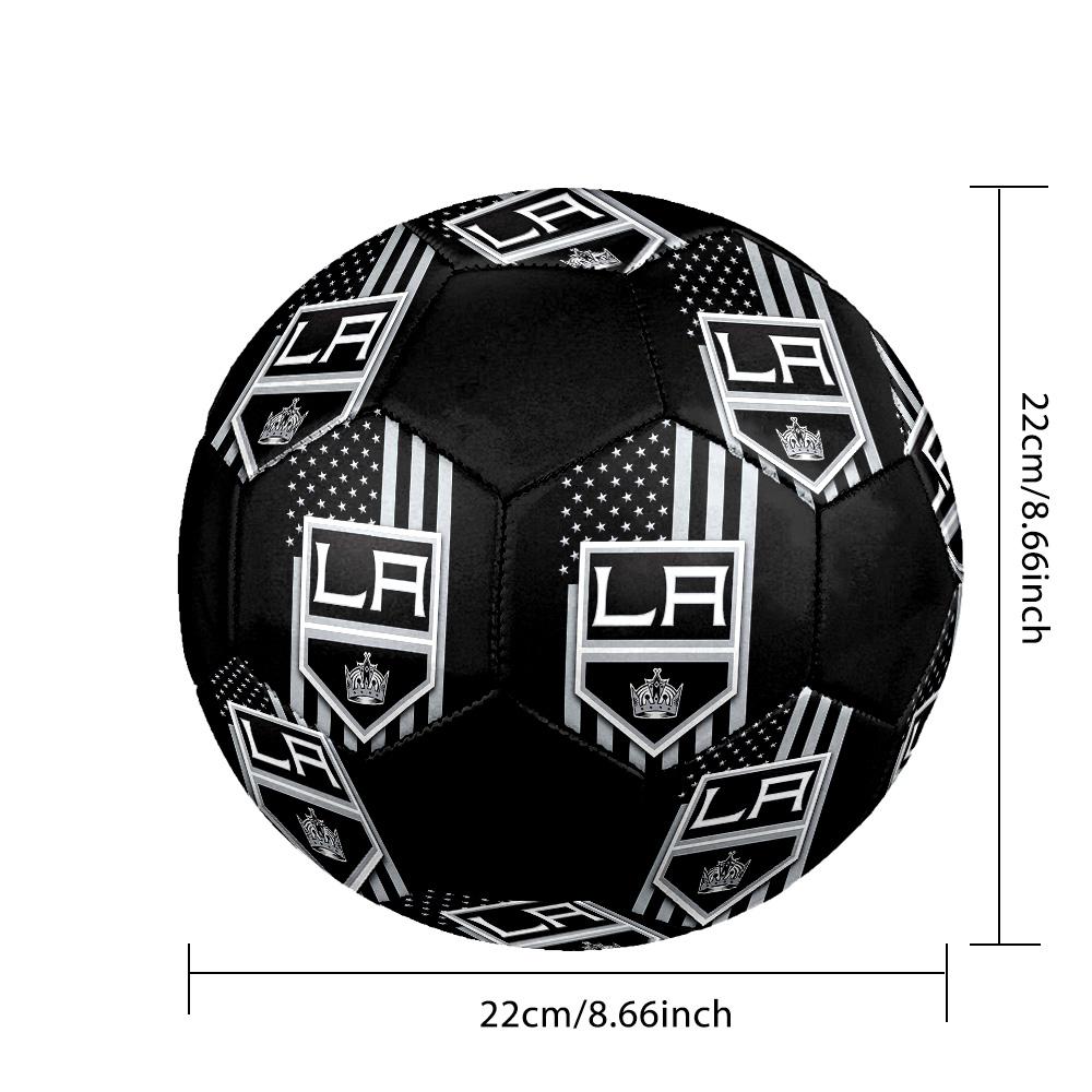 Los Angeles Kings Indoor Soccer Ball Colorful All Ages Size 5 Machine Stitched PVC Competition Ready Durable High-Bounce
