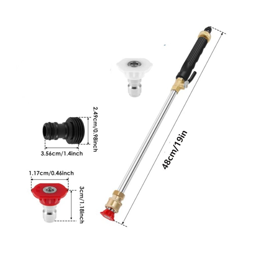 Heavy-Duty Metal Jet High Pressure Power Washer Water Hose Nozzle  Garden Irrigation