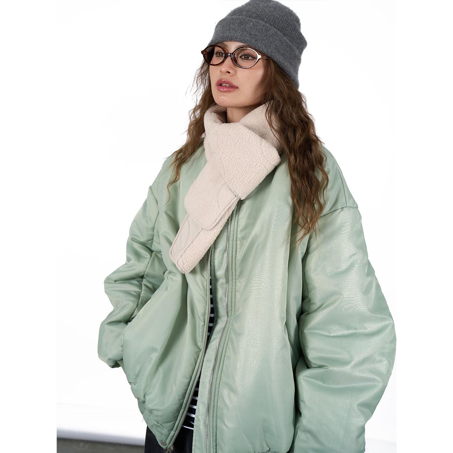 

Шарф пэчворк из шерсти ягненка Лувр - Теплый и удобный, Японская мода для осени/зимы 135-175CM легкие хаки