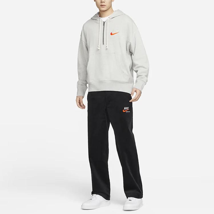 Nike Tendencia Ropa Deportiva Liso Logo Bordado Pierna Recta Pantalones Casuales Hombre parte inferior Negro DX0001-010