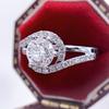 CopperCrystal Twist Bridal Wedding Ring for Women Creative Fashionable Fancy Band Accessory