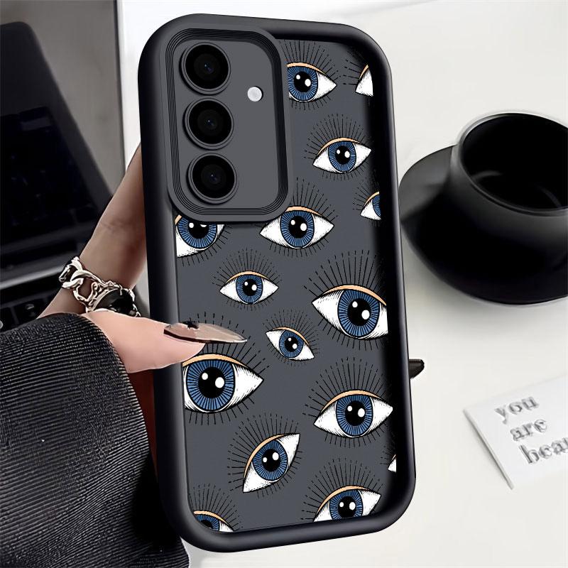 The Evil Eye Blue Eyes Phone Case For Samsung S26 S25 S24 S23 S21 S20 Ultra For Galaxy S25 S24 FE S26 Plus Funda Silicone Cover