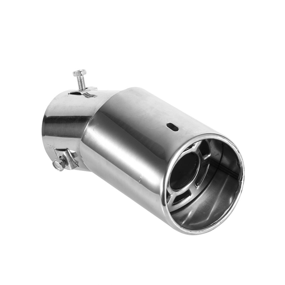 1 Pcs Universal Rear Round Stainless Steel Auto Exhaust Muffler Tail Pipe Tailpipe Trim Tip