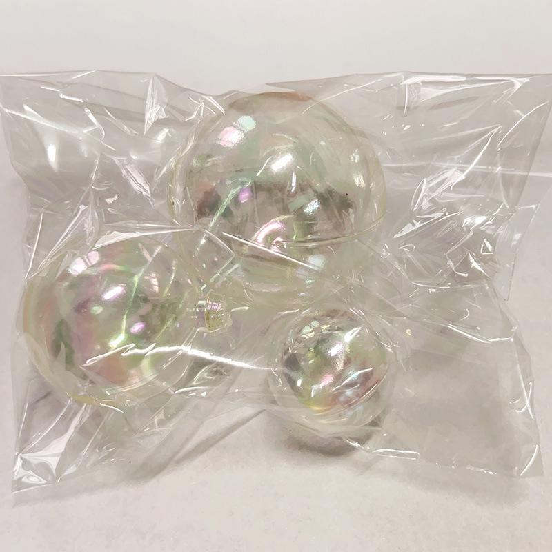 Gold, Silver, and Iridescent Ball Cake Toppers - Baking, Birthday, Dessert Decoration Set