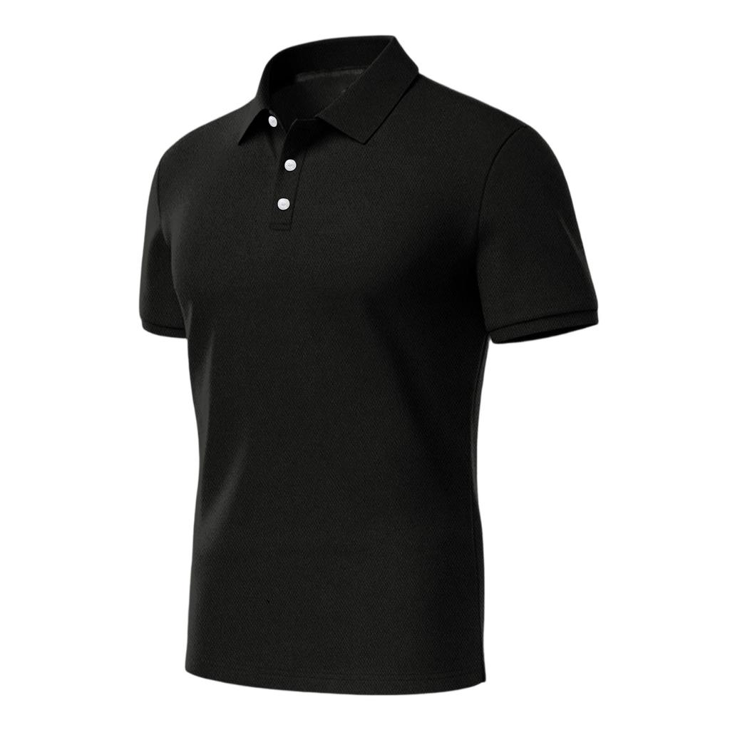 Men's Classic Fit Short Sleeve Polo Shirt with Breathable Quick Dry Fabric and Turn Down Collar for Casual or Sportswear