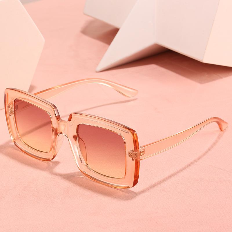 2020 Box Sunglasses, Personalized Bump Square Glasses, Retro Large Frame Sunglasses Women'S Sunglasses