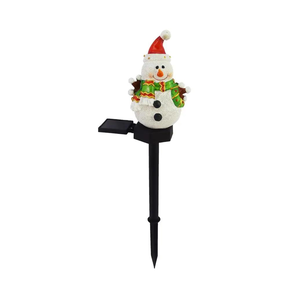 Christmas Santa Claus & Snowman Landscape Lawn Solar Light Xmas Pathway Lights For Christmas Lawn Yard Decoration P4Z4