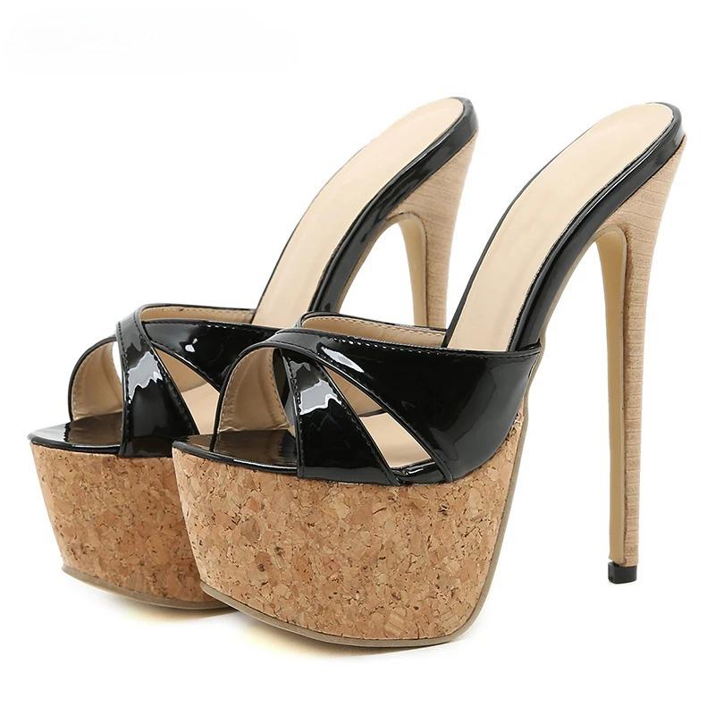 Eilyken Sexy High HeelsWomen Party Shoes Fashion Mules Sandals Size 35-45