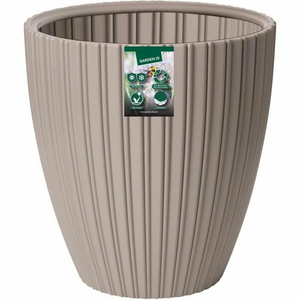 Plant Pot Garden ID Fancy Brown Taupe Polyethylene 40 X 42 Cm