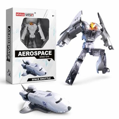 Aerospace Series Space Shuttle Transforming Robot Jet Aircraft Building Blocks Action Figure Kids Gift English Version