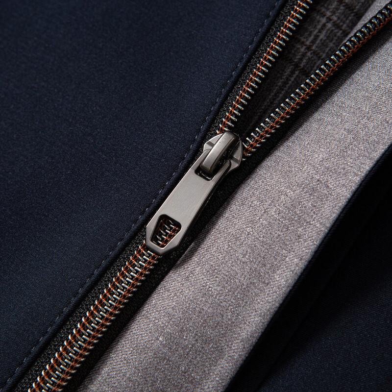 MONTAGUT Men's Mulberry Silk Blend Hooded Jacket