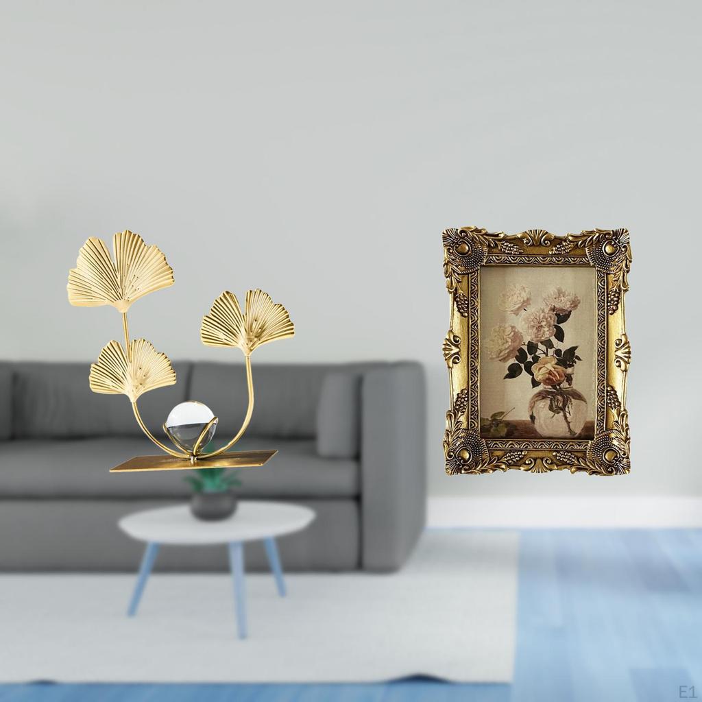 Modern Sculpture Bookshelf And Vintage Resin Photo Frame Decorative Ornament for Bedroom Tabletop
