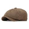 Retro Classic Herringbon Beret Hat for Men Beckham British Newsboy Cap Octagonal Hats Flat Caps Painters Hats