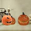 Halloween LED Pumpkin Lantern Decor Pumpkin Lamp Plastic Jack O Lantern Battery Operated Ghost Festival Park Indoor Garden Decor