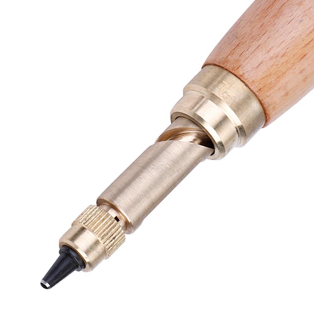 Holzgriff Verstellbarer Locher 1,5 mm - 4 mm Spitzen Drehbarer Handlocher Für Ledergürtel