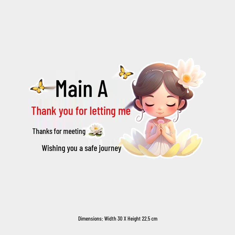 Grateful Meet Sticker: Wishing a Safe Journey - Rear Windshield Decal for New Drivers