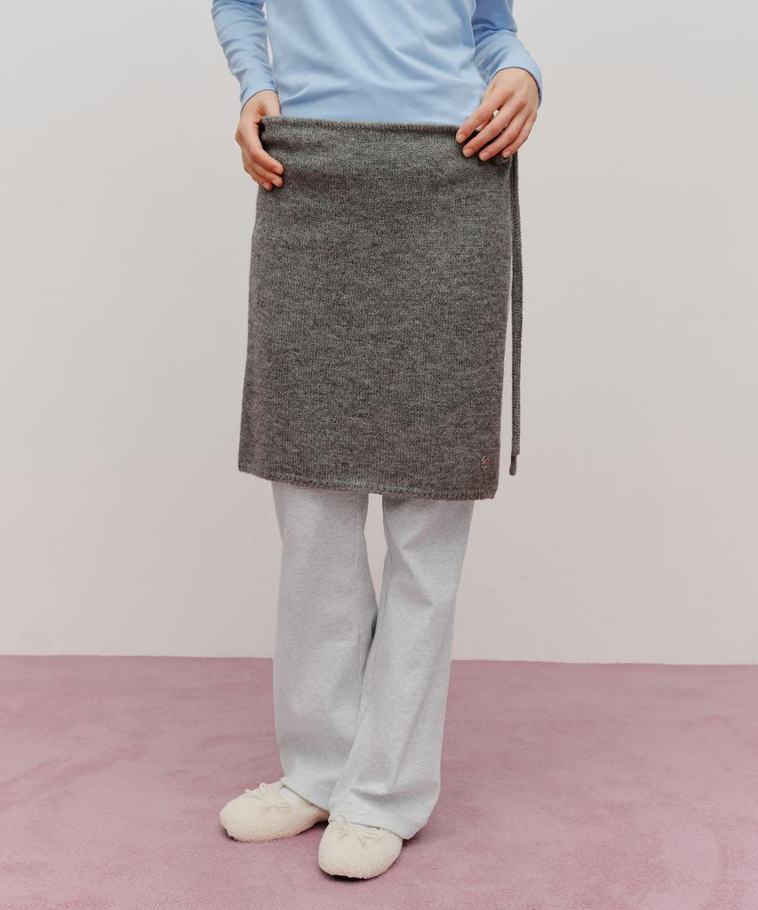 Malittepeulangsowajeobeo W Knit Layered Skirt Melange Gray