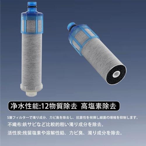 MOTRA JF-K21 Replacement Water Purifier Cartridges (Universal Compatible) Removes 12 Substances, Standard Type, Compatible with PFOS/PFOA and High Chl